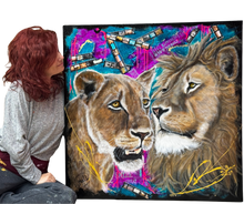 Charger l'image dans la galerie, Gardiens de la sagesse - Peinture sur Toile, Signée Ghallé