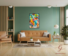 Charger l'image dans la galerie, Éveil au Sacré - Peinture sur toile, Signée Ghallé —- RÉSERVÉE