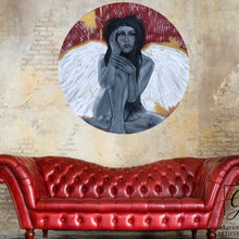 Charger l'image dans la galerie, Perception - Peinture sur Panneau de bois rond, Signée Ghallé