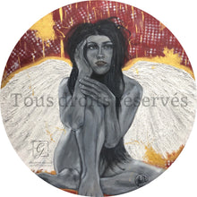 Charger l'image dans la galerie, Perception - Peinture sur Panneau de bois rond, Signée Ghallé