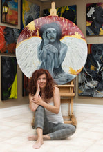 Charger l'image dans la galerie, Perception - Peinture sur Panneau de bois rond, Signée Ghallé