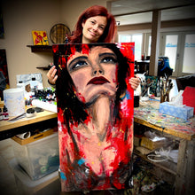 Charger l'image dans la galerie, Rêveuse - Peinture sur Toile, Signée Ghallé