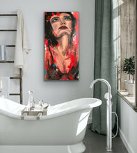 Charger l'image dans la galerie, Rêveuse - Peinture sur Toile, Signée Ghallé