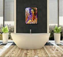 Charger l'image dans la galerie, Symbiose - Peinture portrait abstrait femme sur Toile, Signée Ghallé
