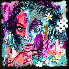 Charger l&#39;image dans la galerie, Confiance en Soi - Peinture portrait femme sur Toile, Signée Ghallé
