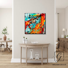 Charger l&#39;image dans la galerie, Gardien du rêve - Peinture animalière, Signée Ghallé - ADOPTÉE
