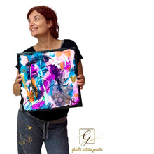 Charger l&#39;image dans la galerie, Force d&#39;avancer - Peinture portrait femme sur Toile, Signée Ghallé
