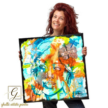 Charger l&#39;image dans la galerie, Pensées d&#39;Amour - Peinture portrait femme sur Toile, Signée Ghallé
