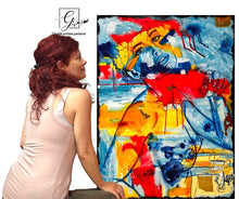 Charger l&#39;image dans la galerie, Se mettre à nu - Peinture sensuelle sur Toile, Signée Ghallé
